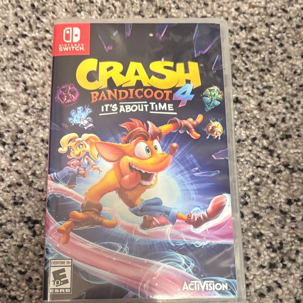 Nintendo Crash Bandicoot 4 – Yellow & Blue Cover Artwork